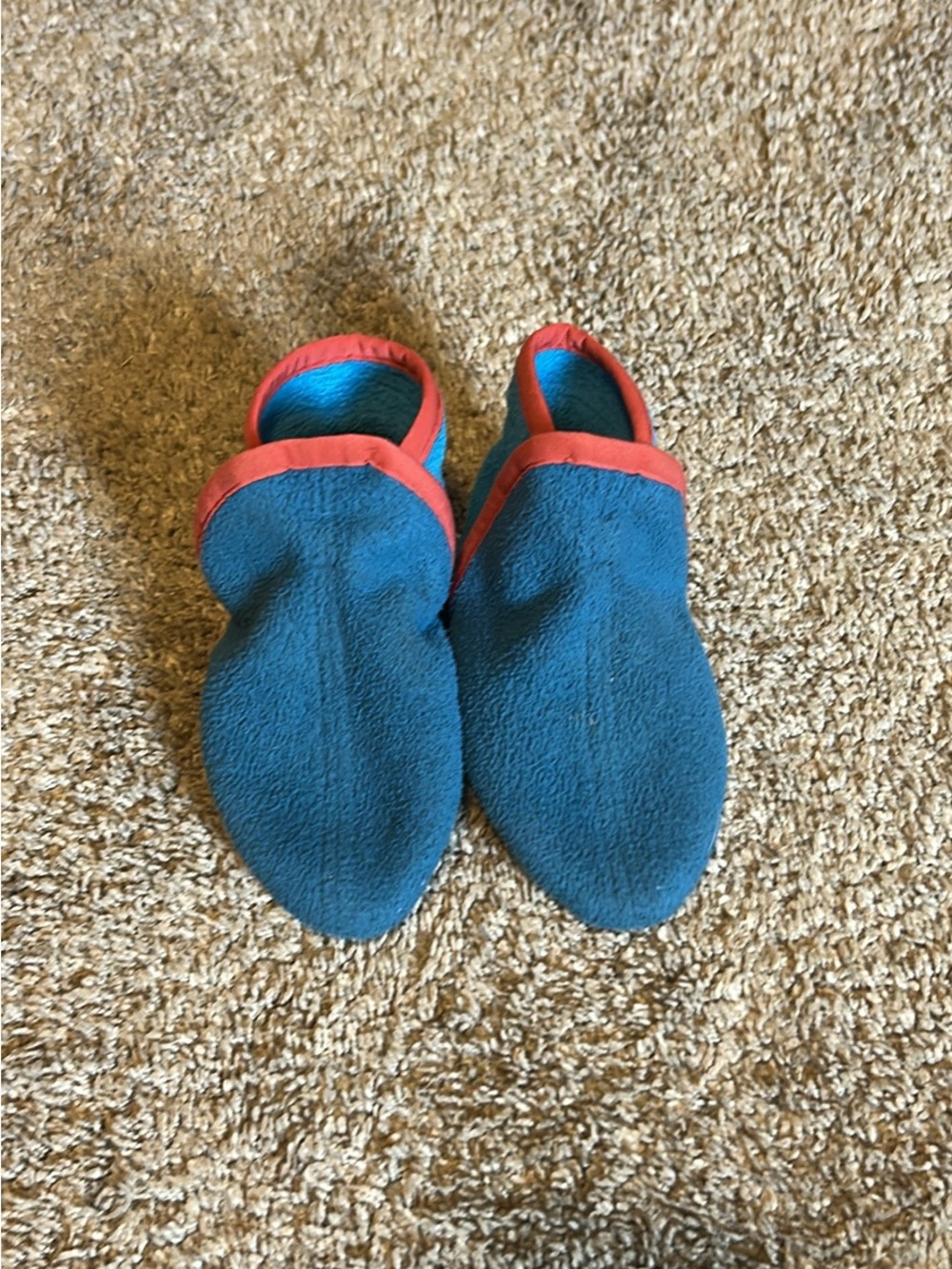 Patagonia Blue Cozy Slip-On Booties